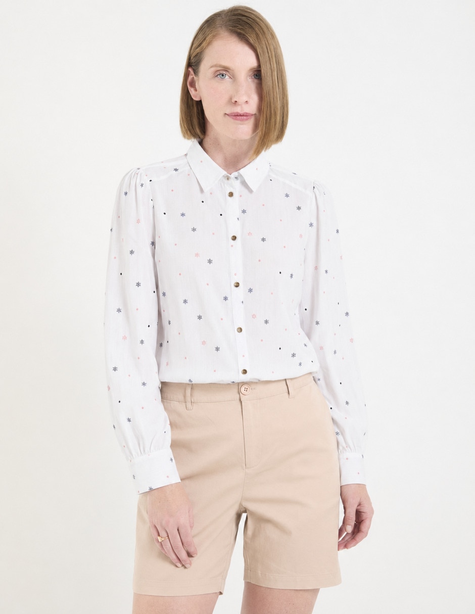 Blusa camisera manga larga para mujer Blusa camisera manga larga para mujer