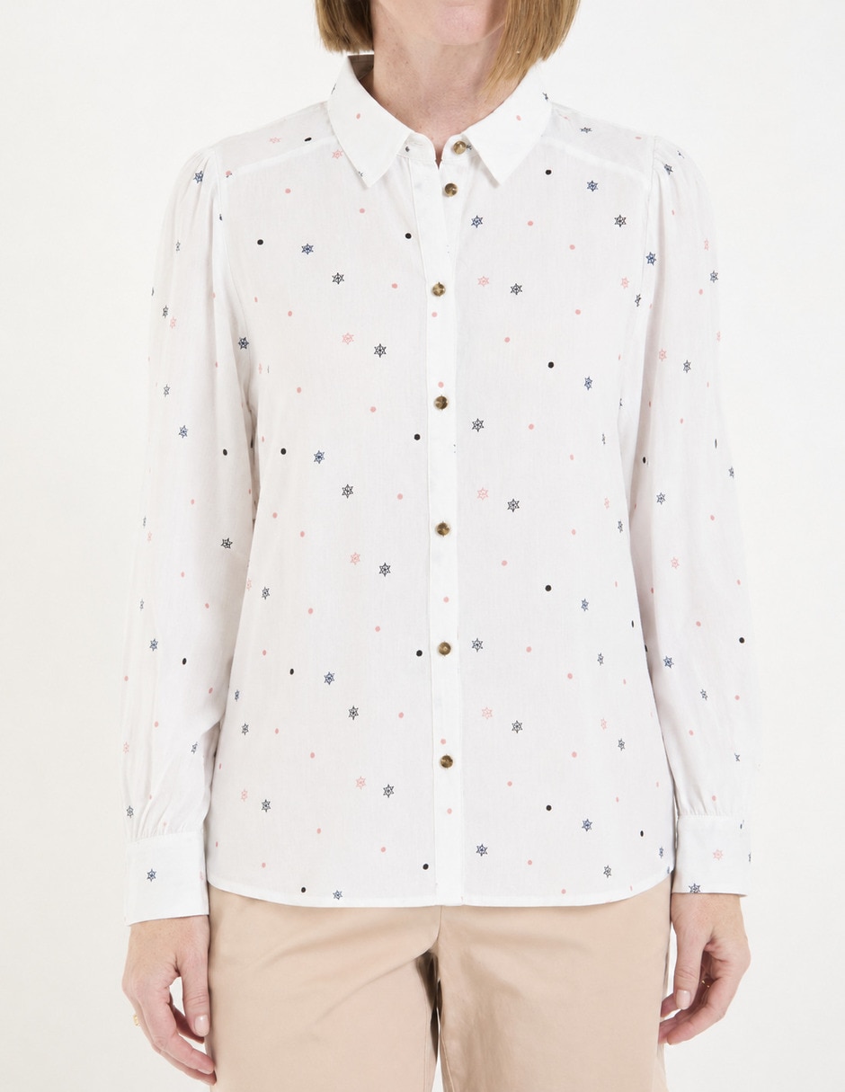 Blusa camisera manga larga para mujer 4