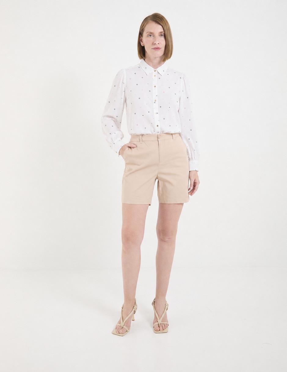 Blusa camisera manga larga para mujer 5