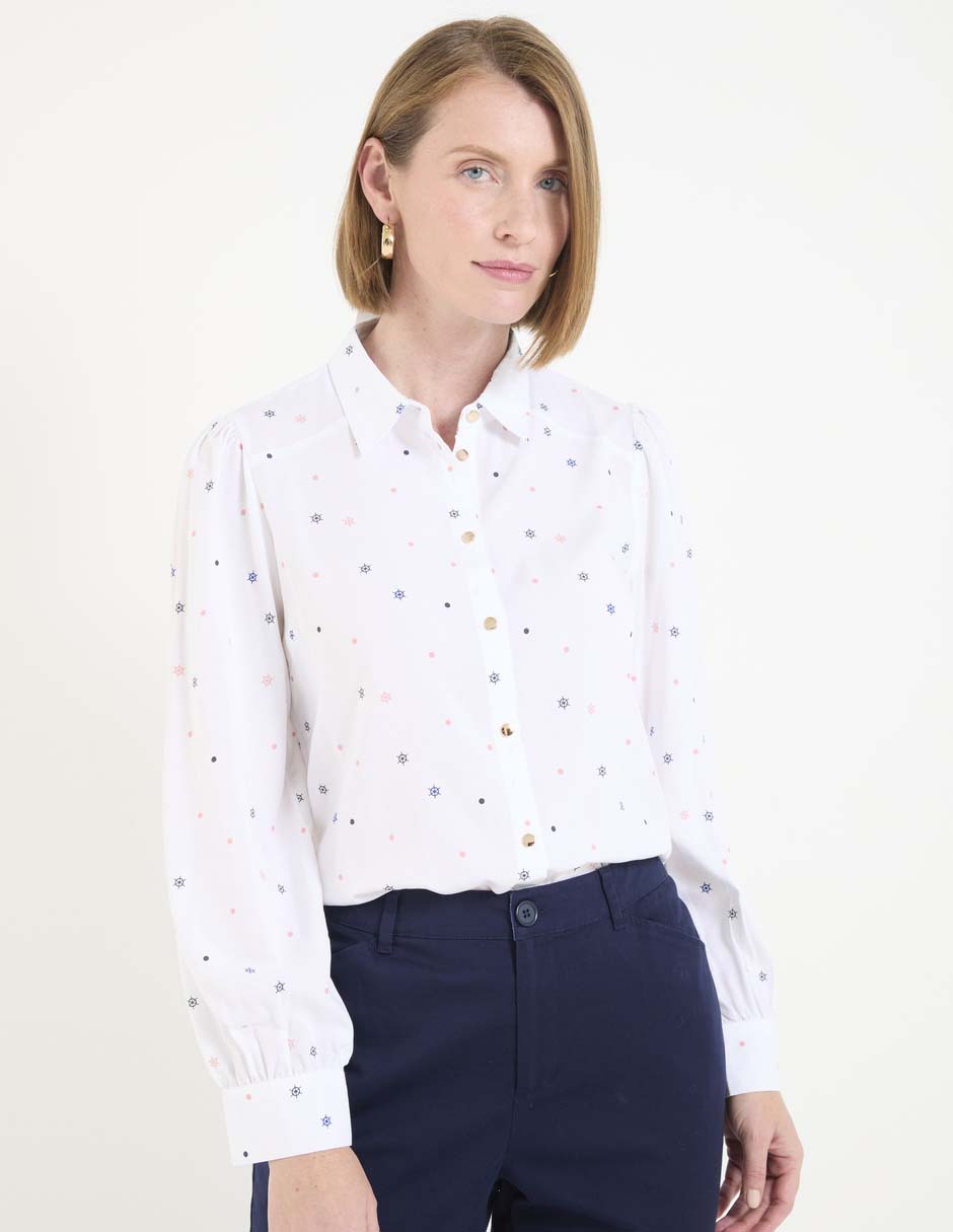 Blusa manga larga para mujer