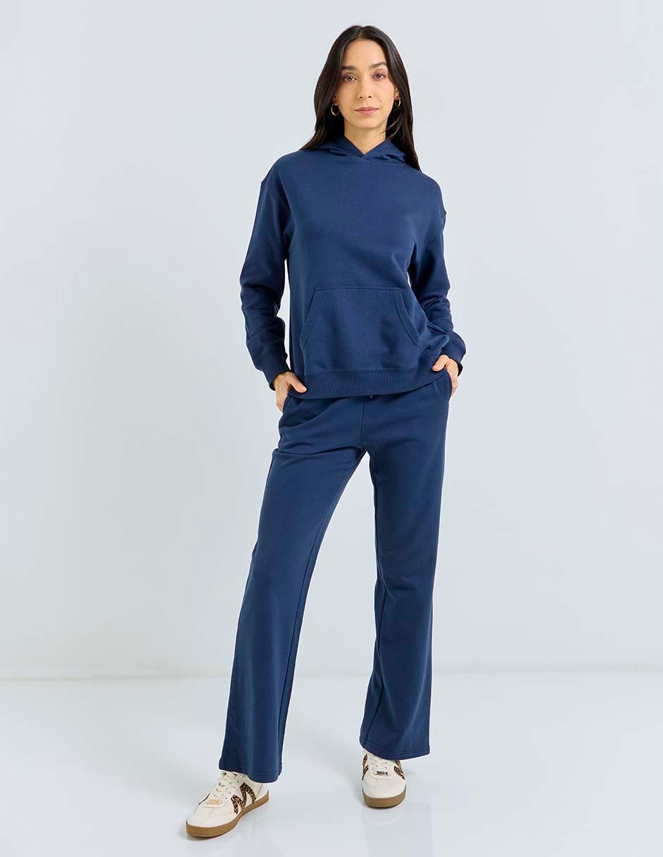 Sudadera con capucha y bolsa para mujer