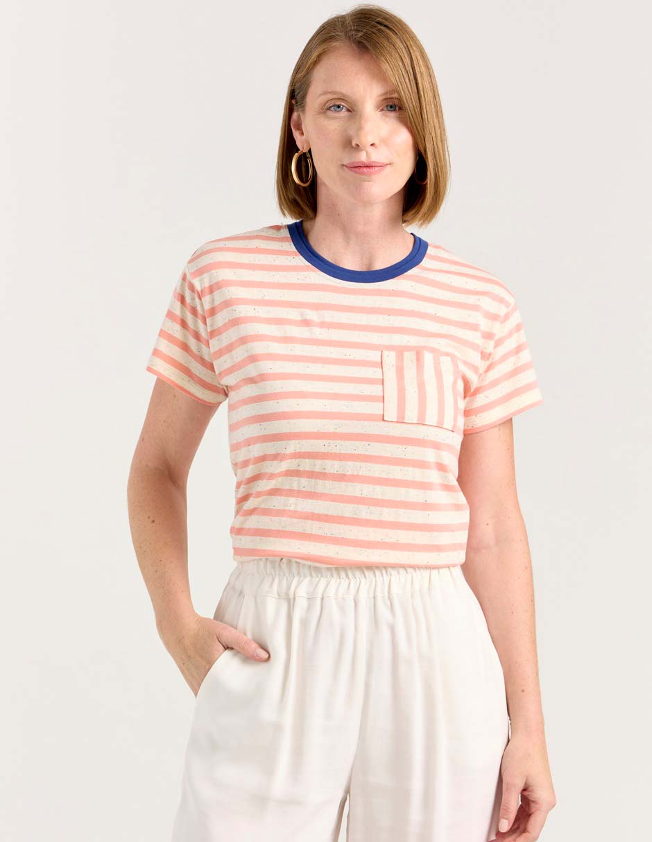 Playera manga corta cuello redondo para mujer Playera manga corta cuello redondo para mujer