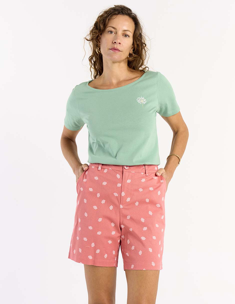 Playera manga corta cuello redondo para mujer Playera manga corta cuello redondo para mujer