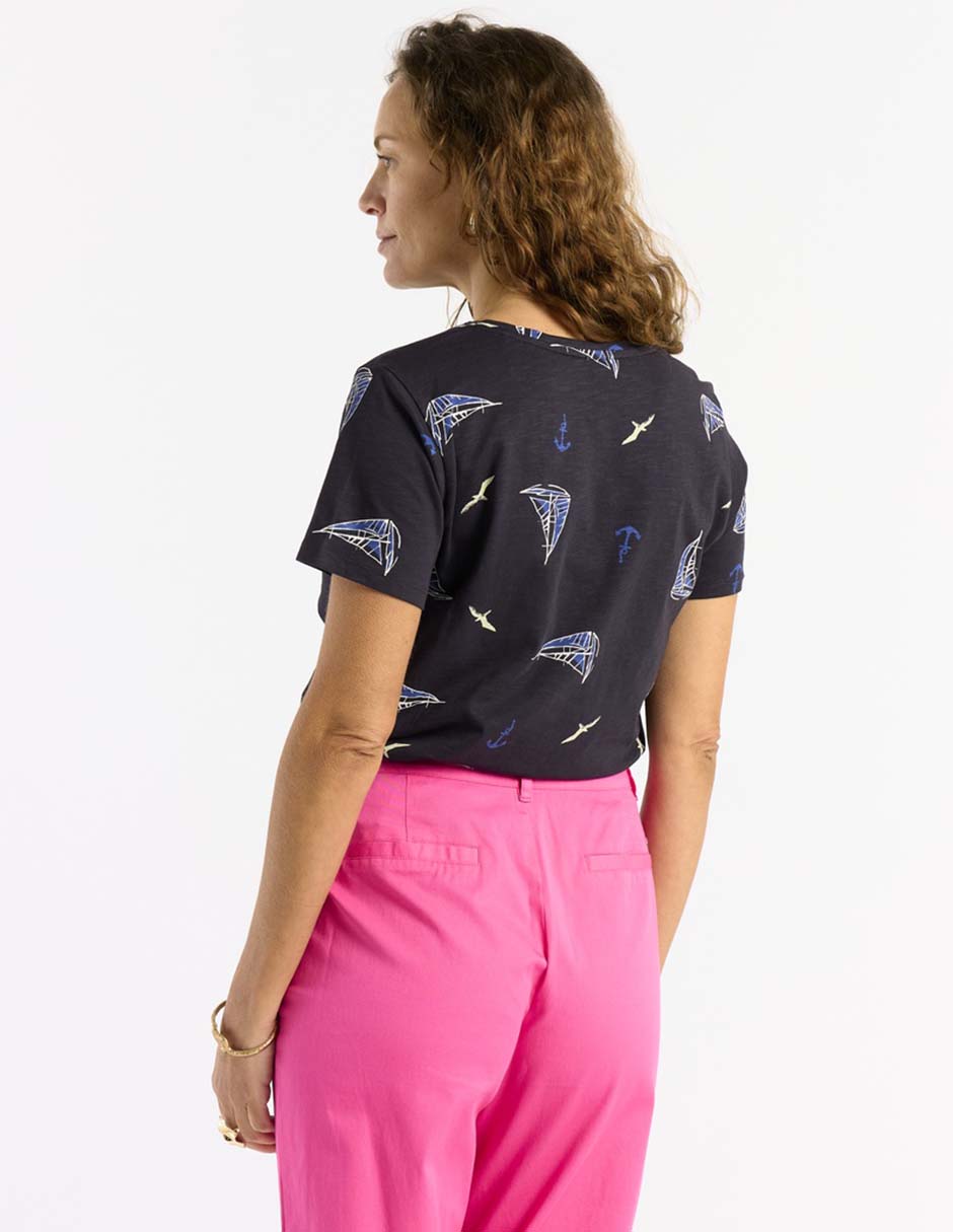 Playera manga corta Weekend cuello redondo para mujer