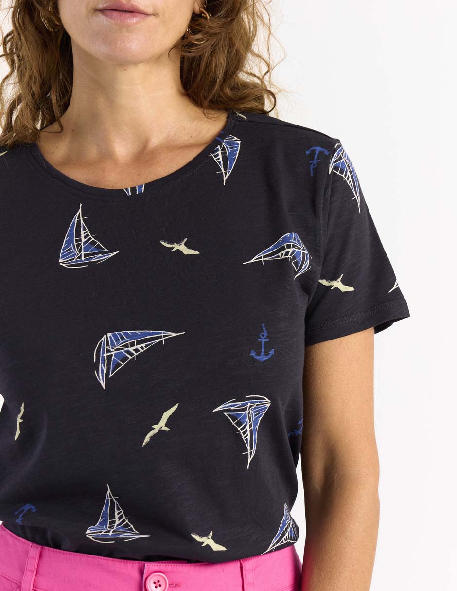 Playera manga corta Weekend cuello redondo para mujer