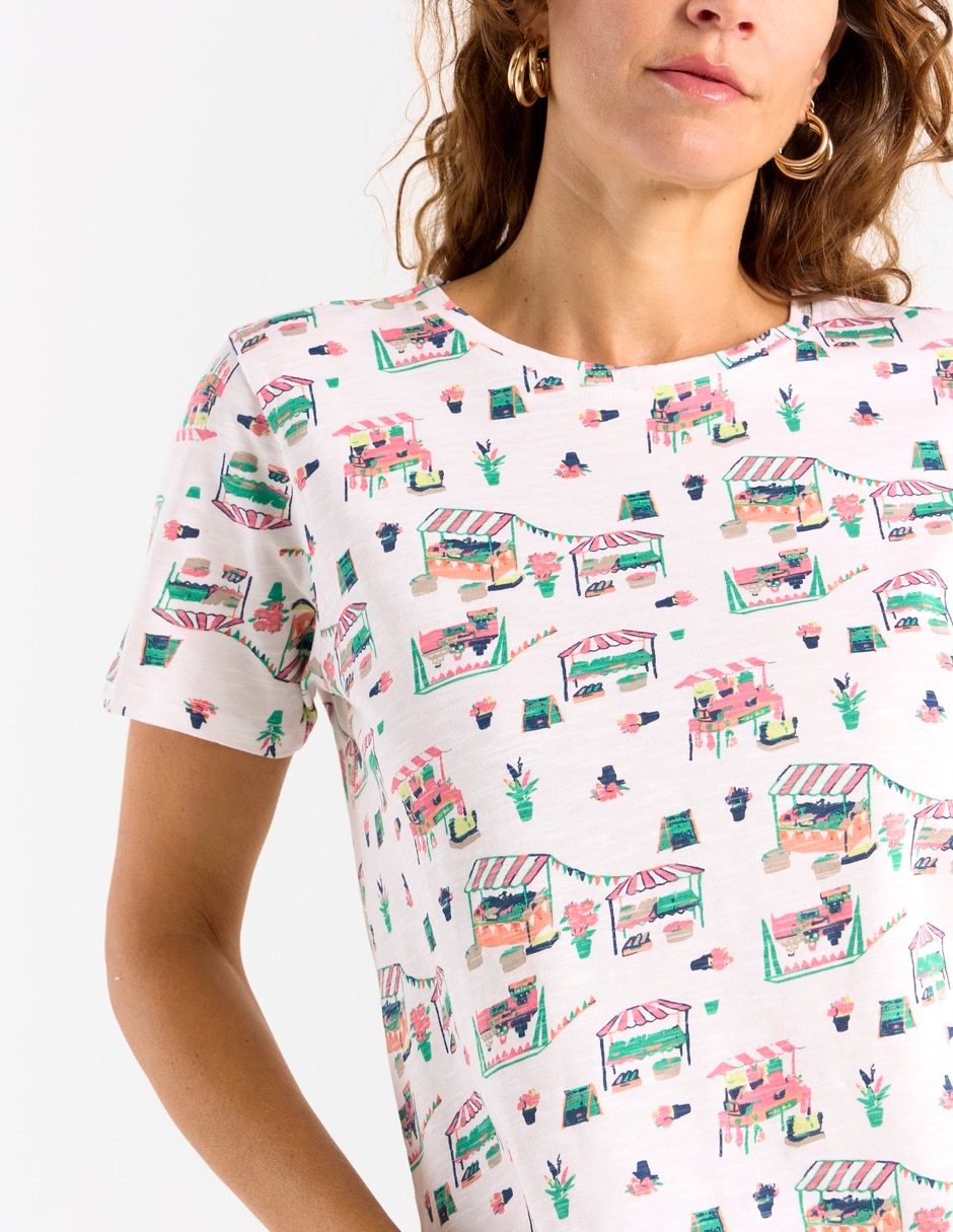 Playera manga corta Weekend cuello redondo para mujer