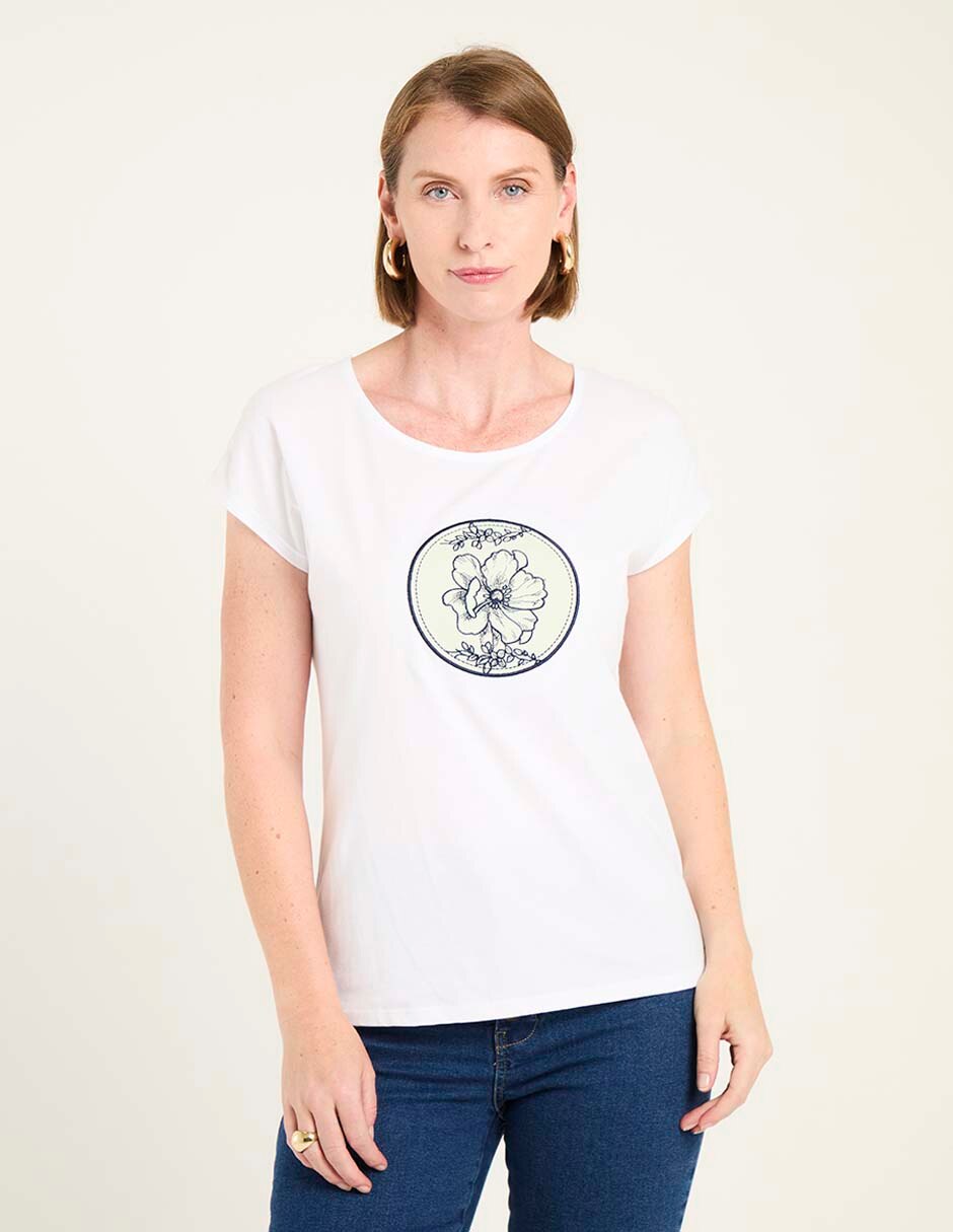 Playera manga corta Weekend cuello redondo para mujer