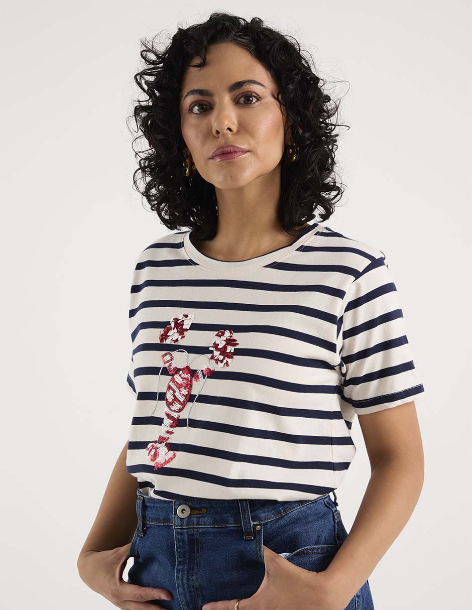 Playera manga corta cuello redondo para mujer 2