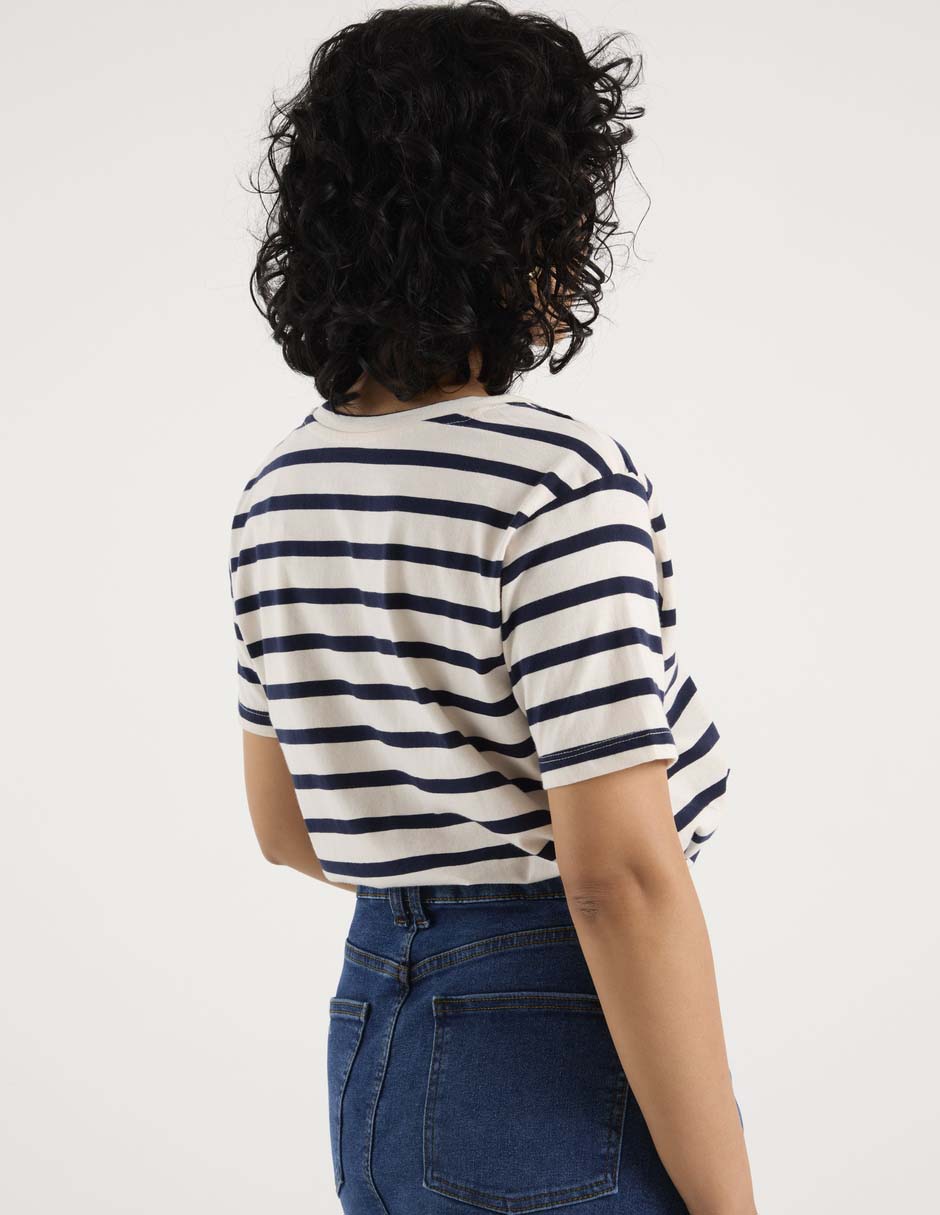 Playera manga corta cuello redondo para mujer 6