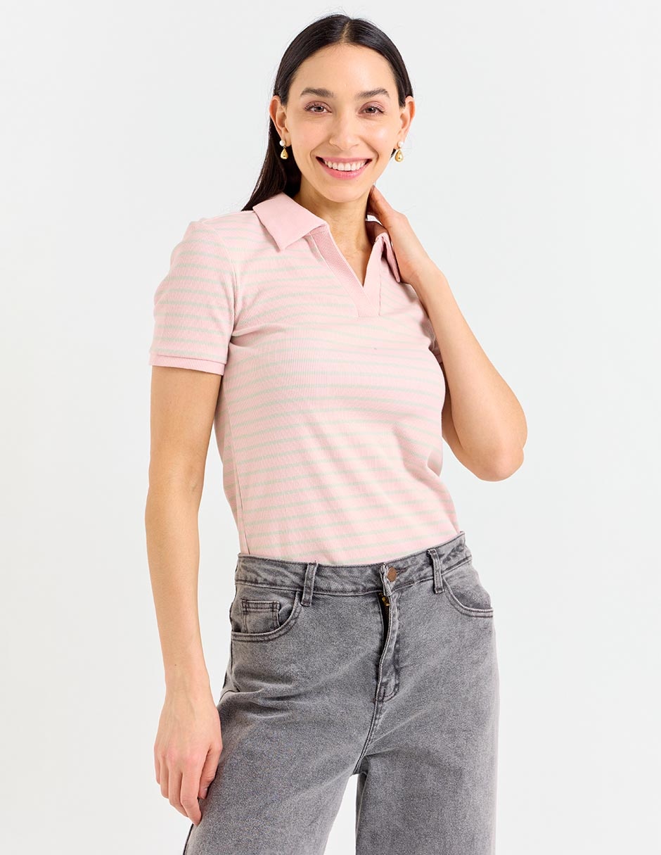 Playera tipo polo para mujer 1