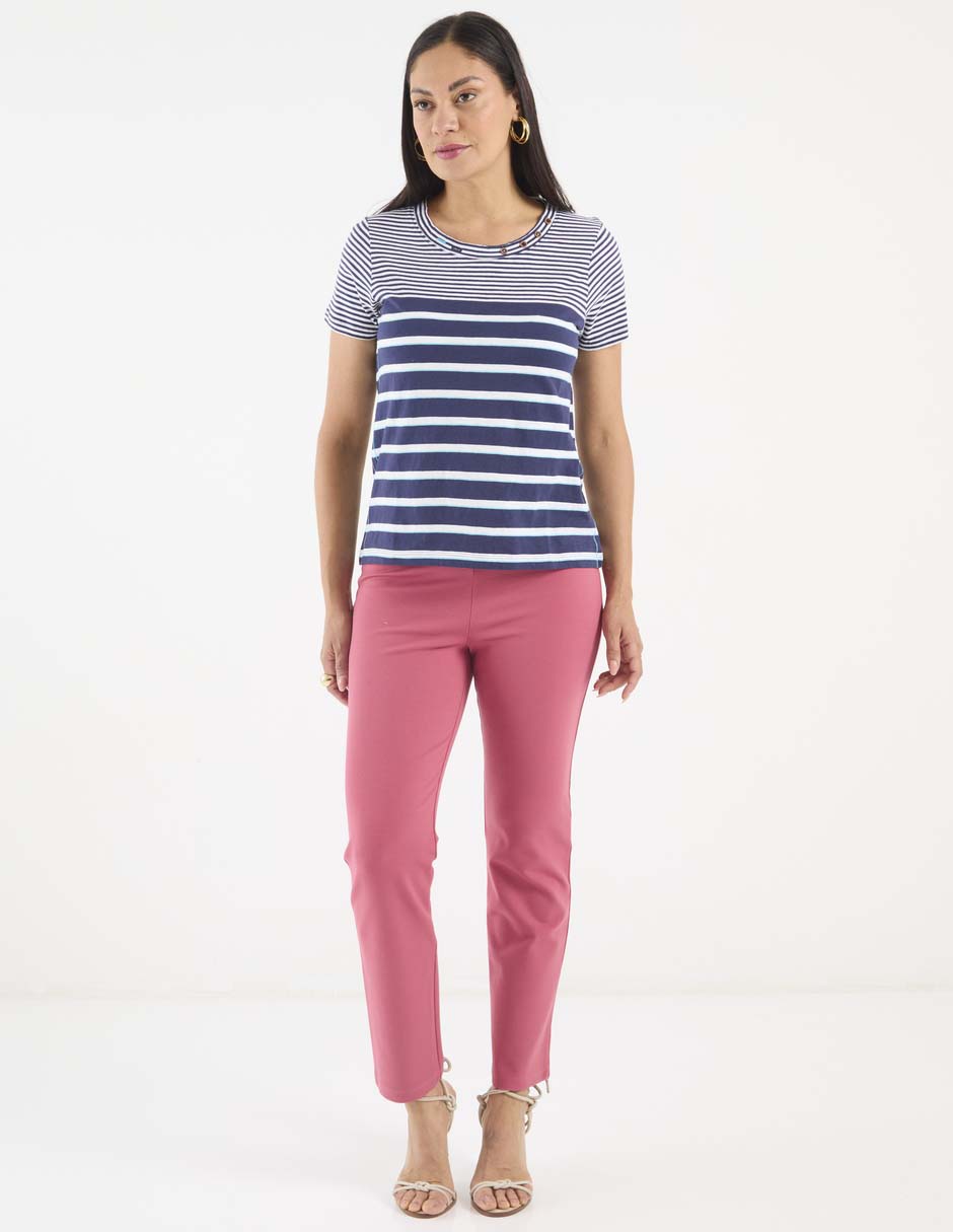 Playera manga corta Weekend cuello redondo para mujer