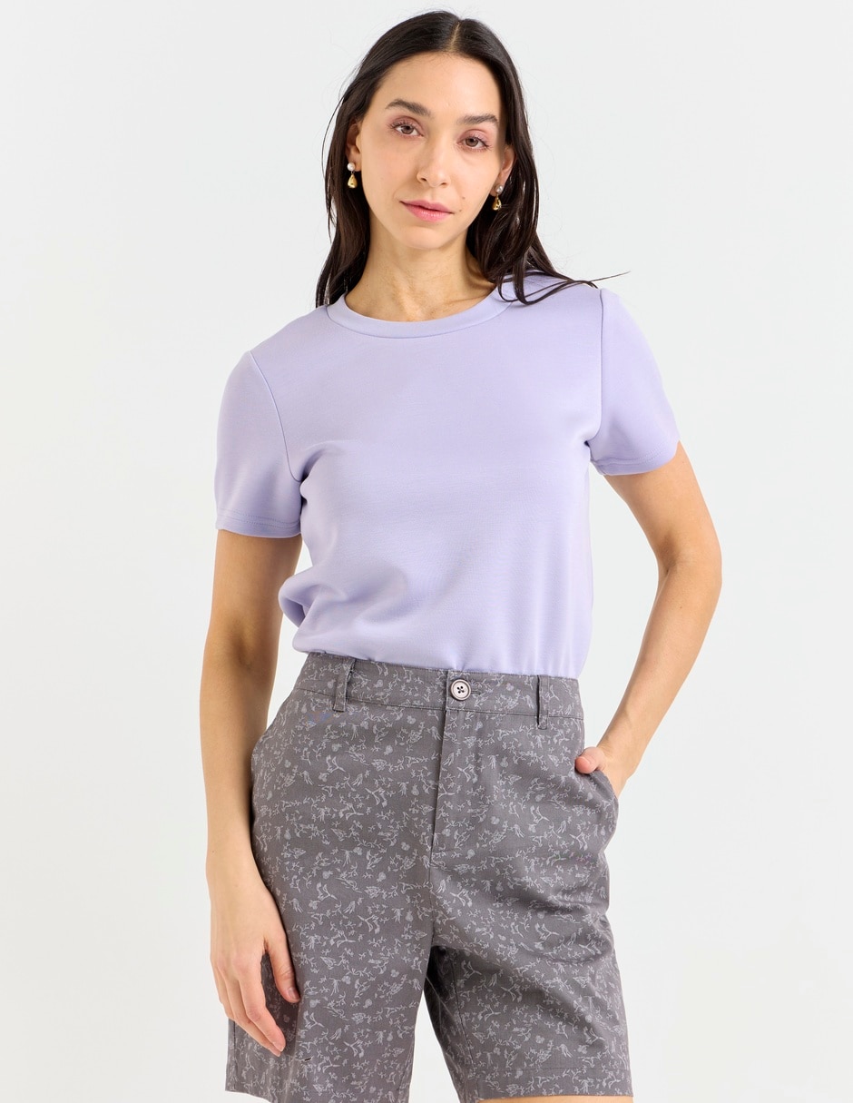 Playera manga corta Weekend cuello redondo para mujer
