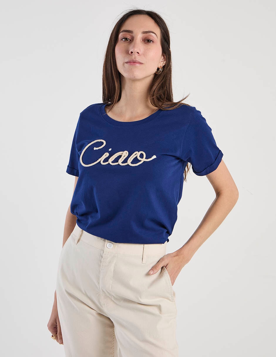 Playera manga corta Weekend cuello redondo para mujer