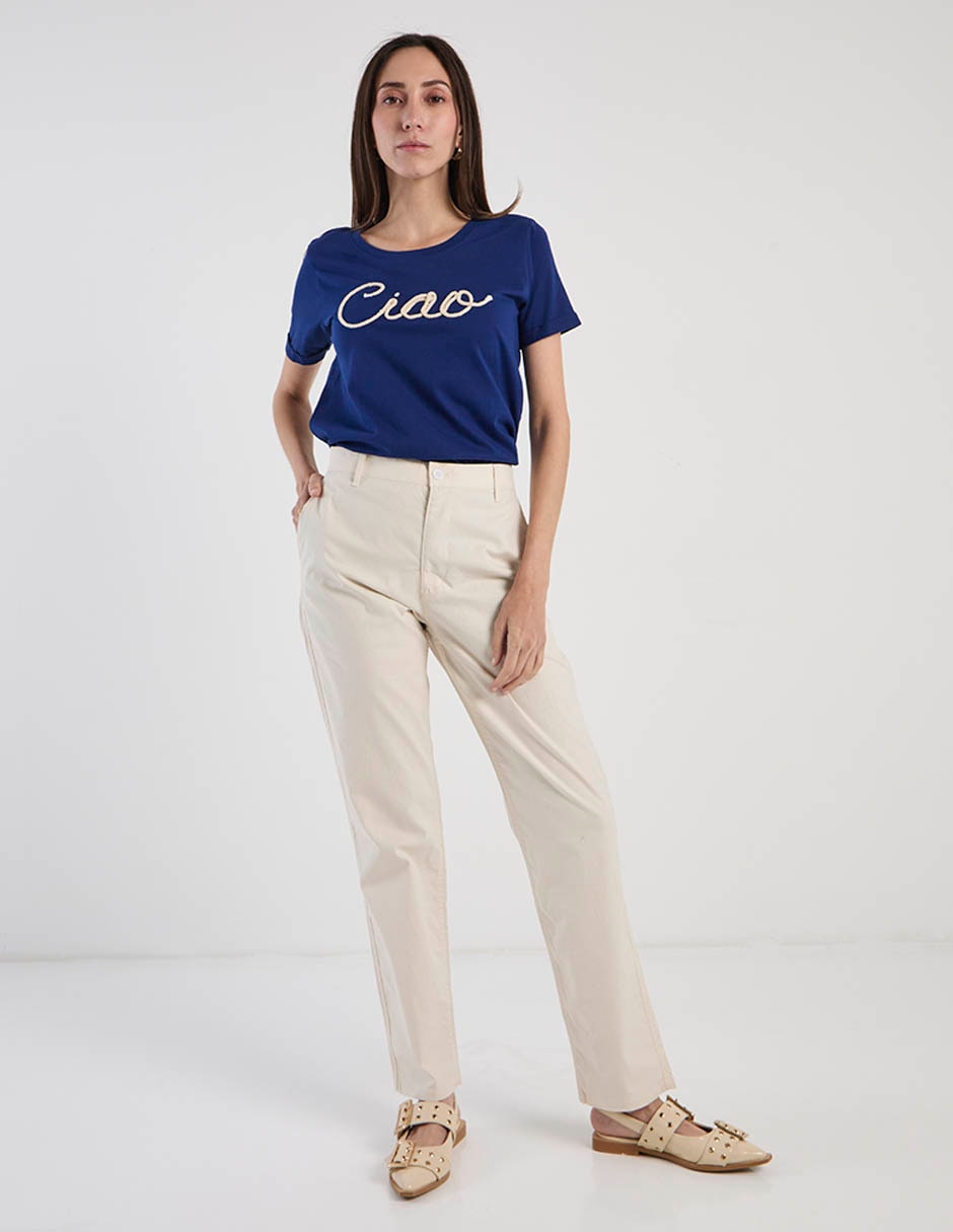 Playera manga corta Weekend cuello redondo para mujer