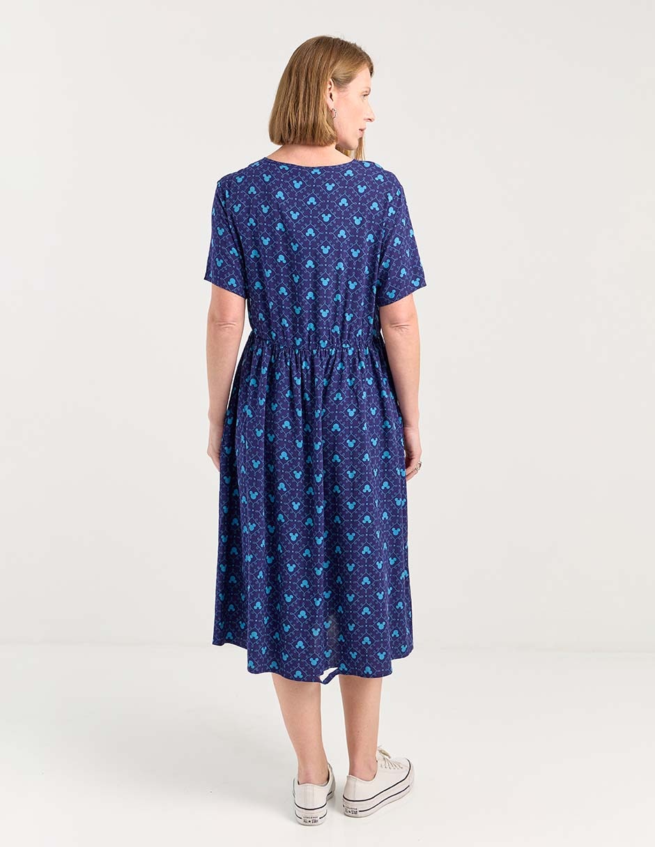 Vestido midi casual mickey mouse para mujer 4