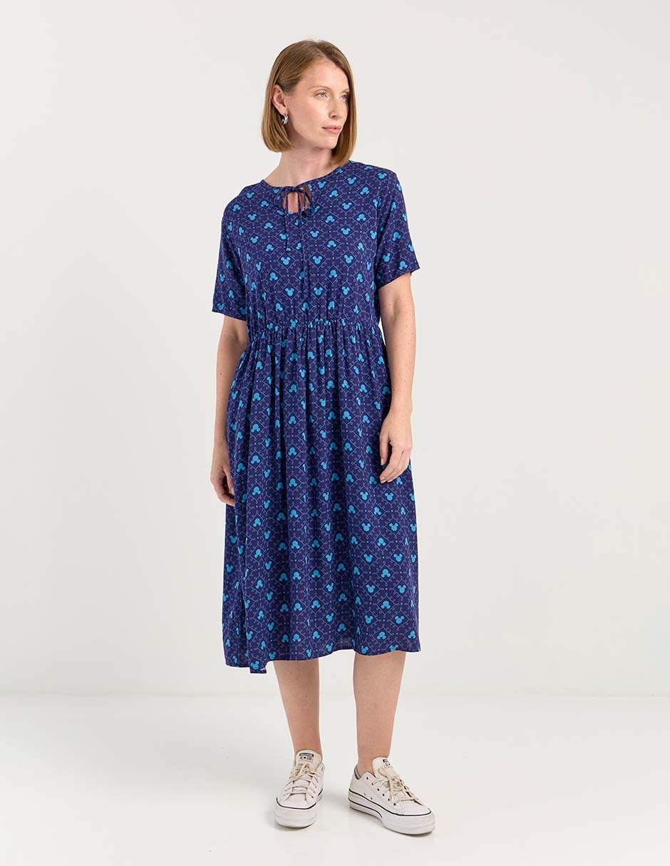 Vestido midi casual mickey mouse para mujer 3