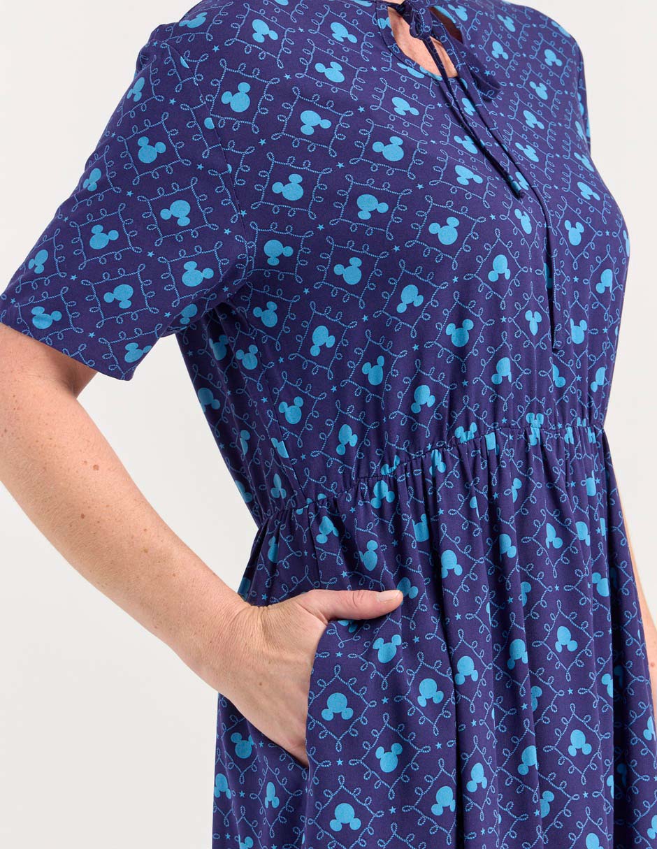 Vestido midi casual mickey mouse para mujer 2