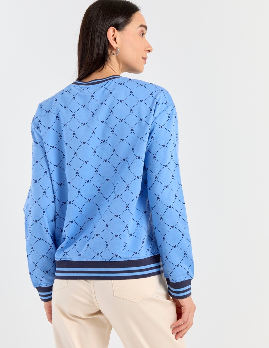 Sudadera con cuello a contraste para mujer
