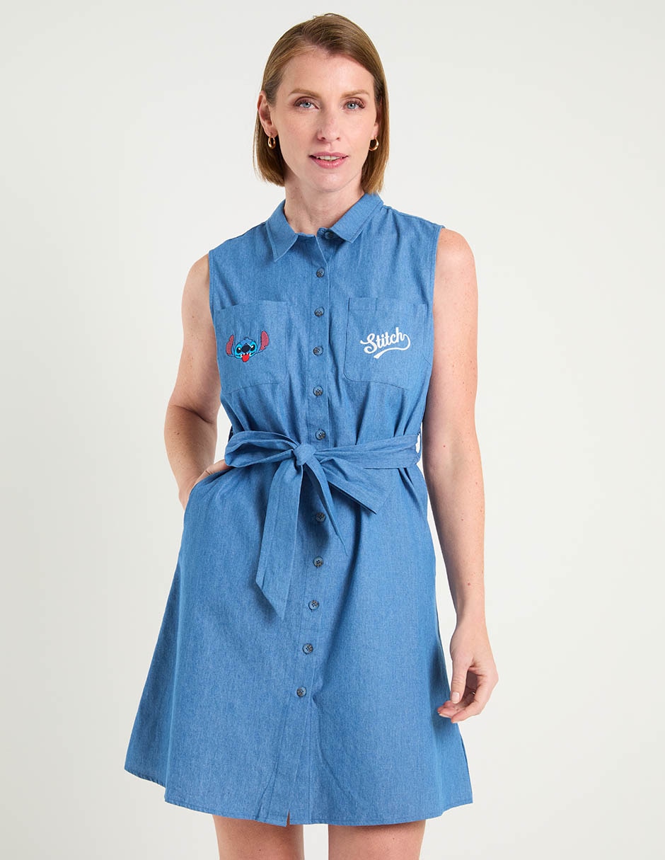 Vestido arriba rodilla casual stitch para mujer Vestido arriba rodilla casual stitch para mujer