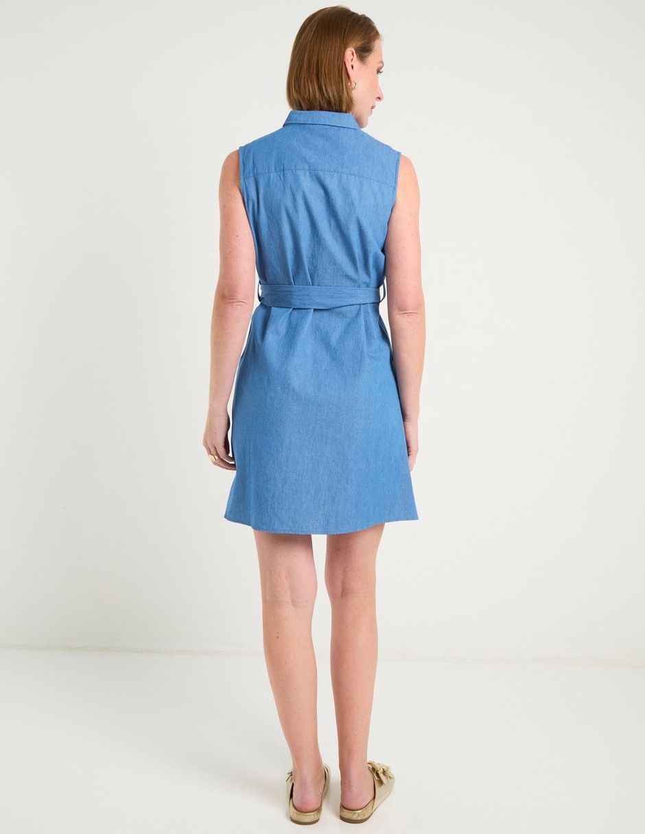 Vestido arriba rodilla casual stitch para mujer 6