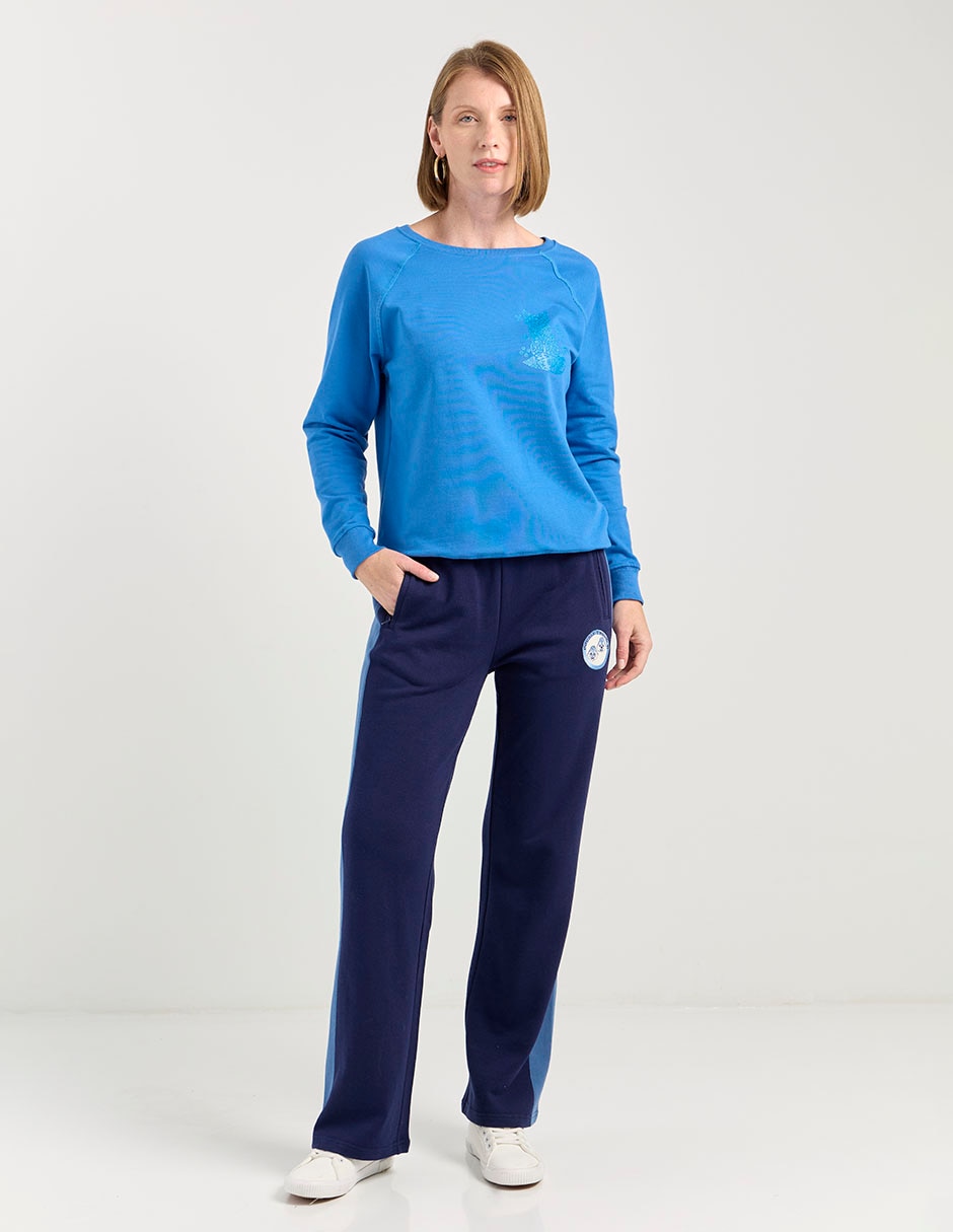 Pants straight Disney Dtr con elástico para mujer