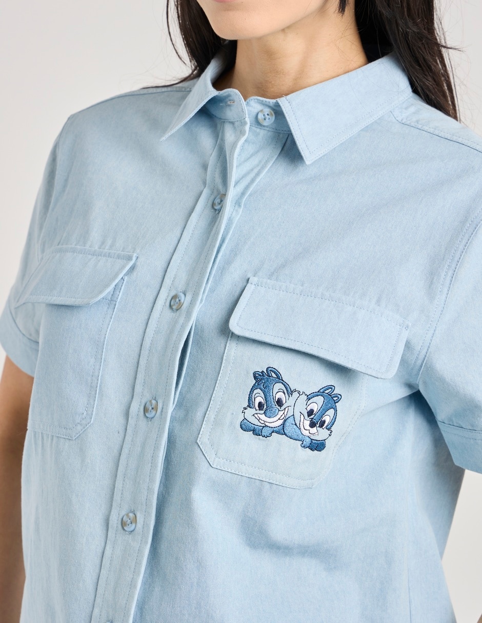 Blusa manga corta para mujer 11