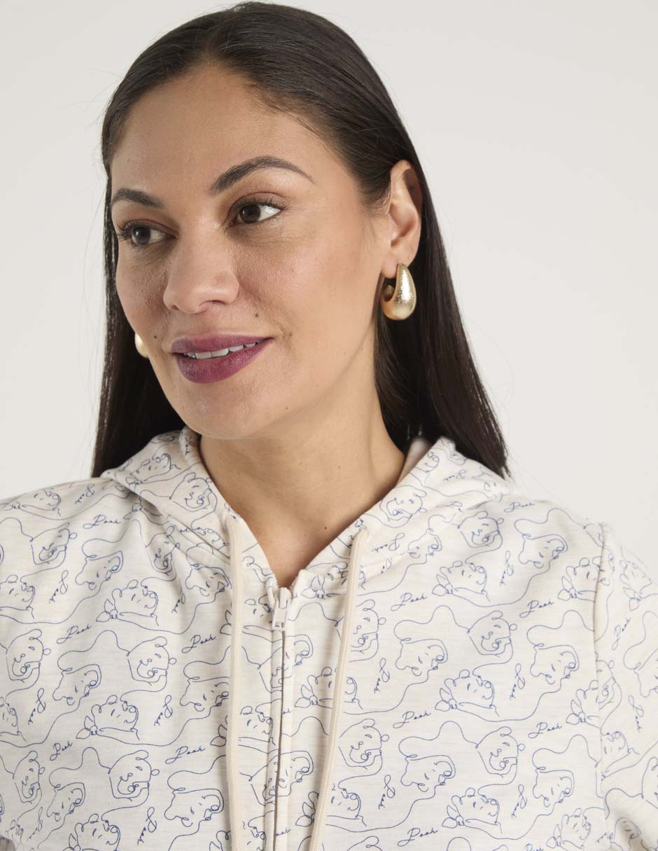 Sudadera con capucha y bolsa Disney Dtr Winnie the Pooh para mujer