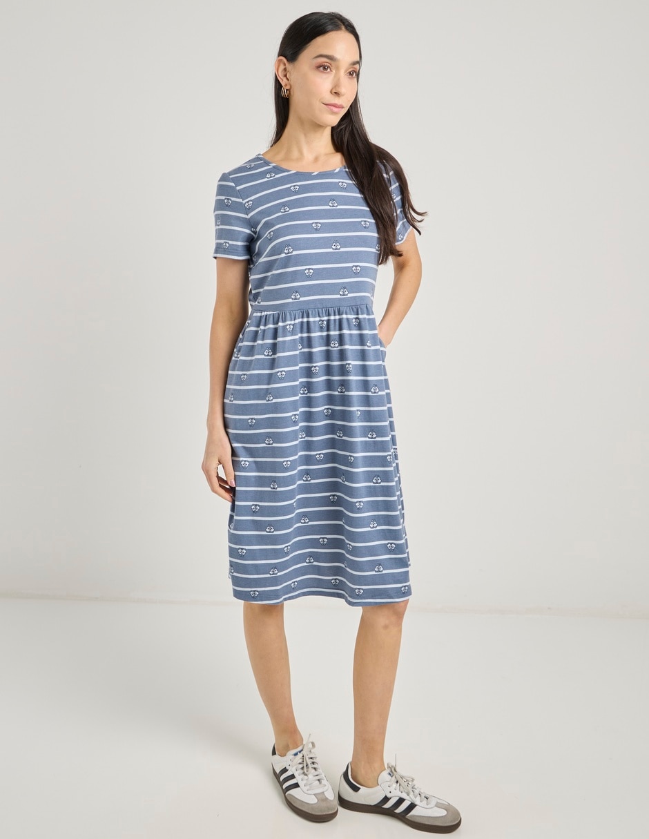 Vestido a la rodilla casual Disney DTR para mujer