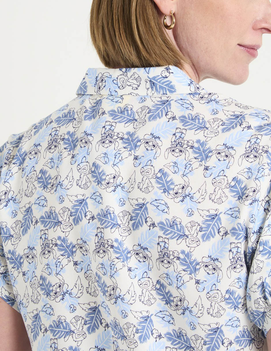Blusa camisera manga corta para mujer 10