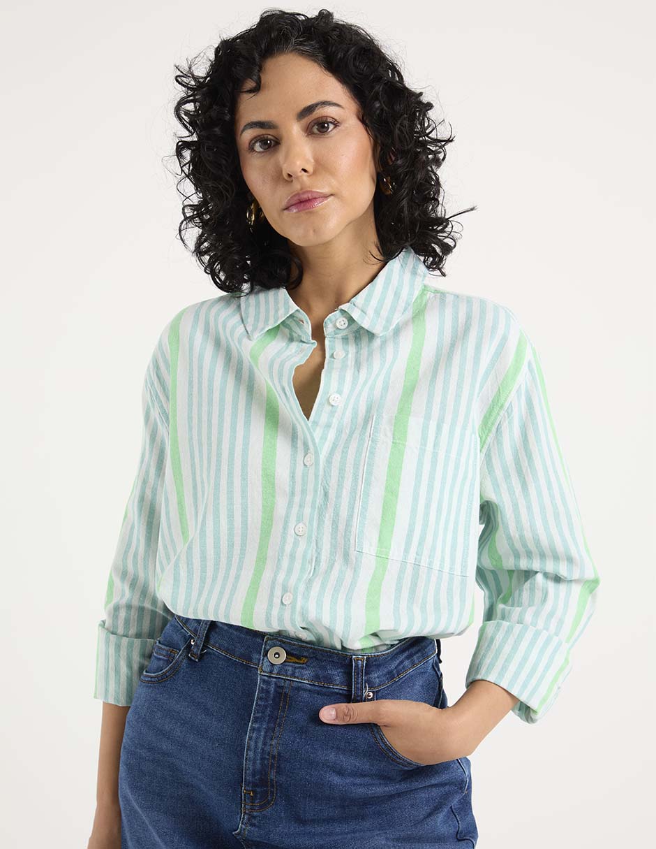Blusa manga larga para mujer