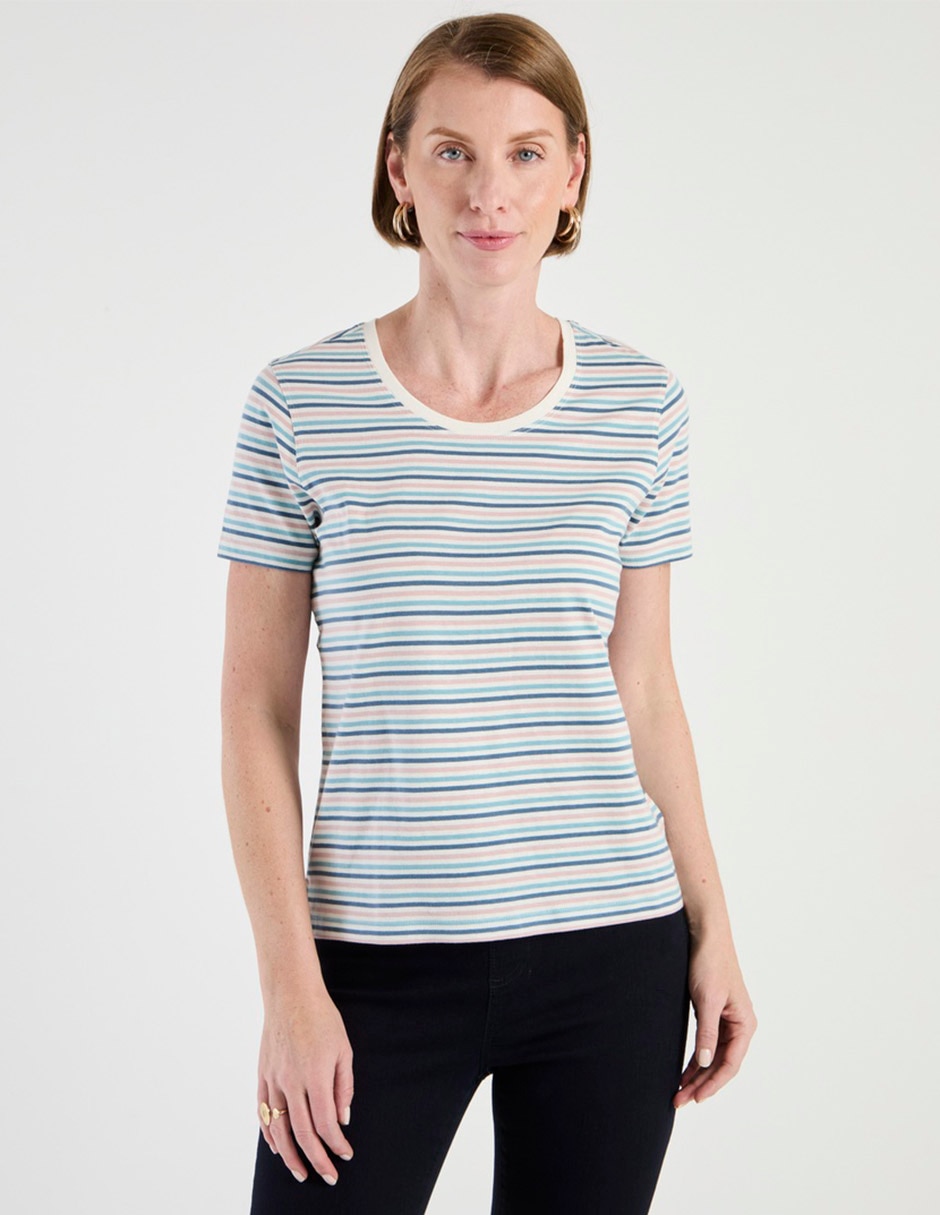 Playera manga corta Weekend cuello redondo para mujer