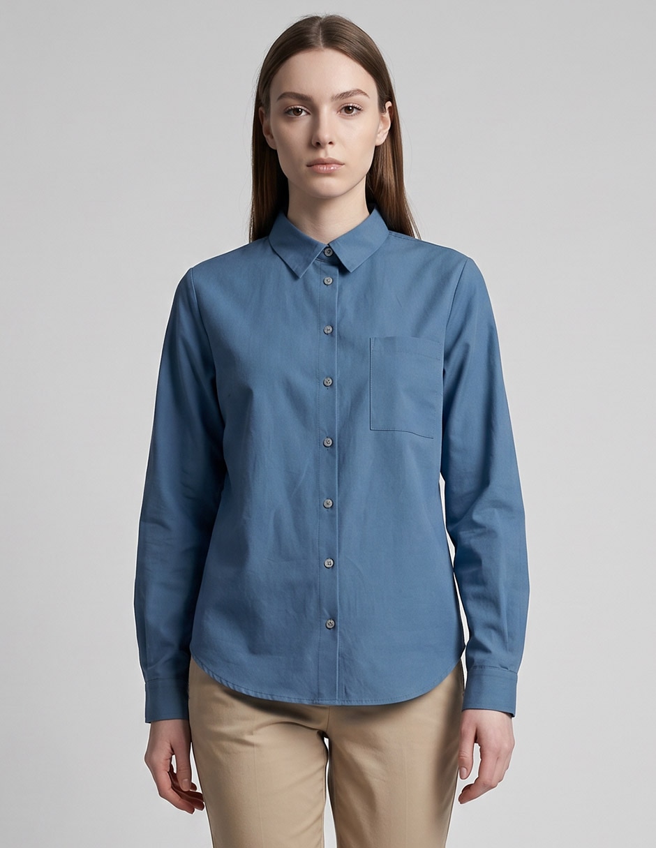 Blusa camisera manga larga para mujer Blusa camisera manga larga para mujer
