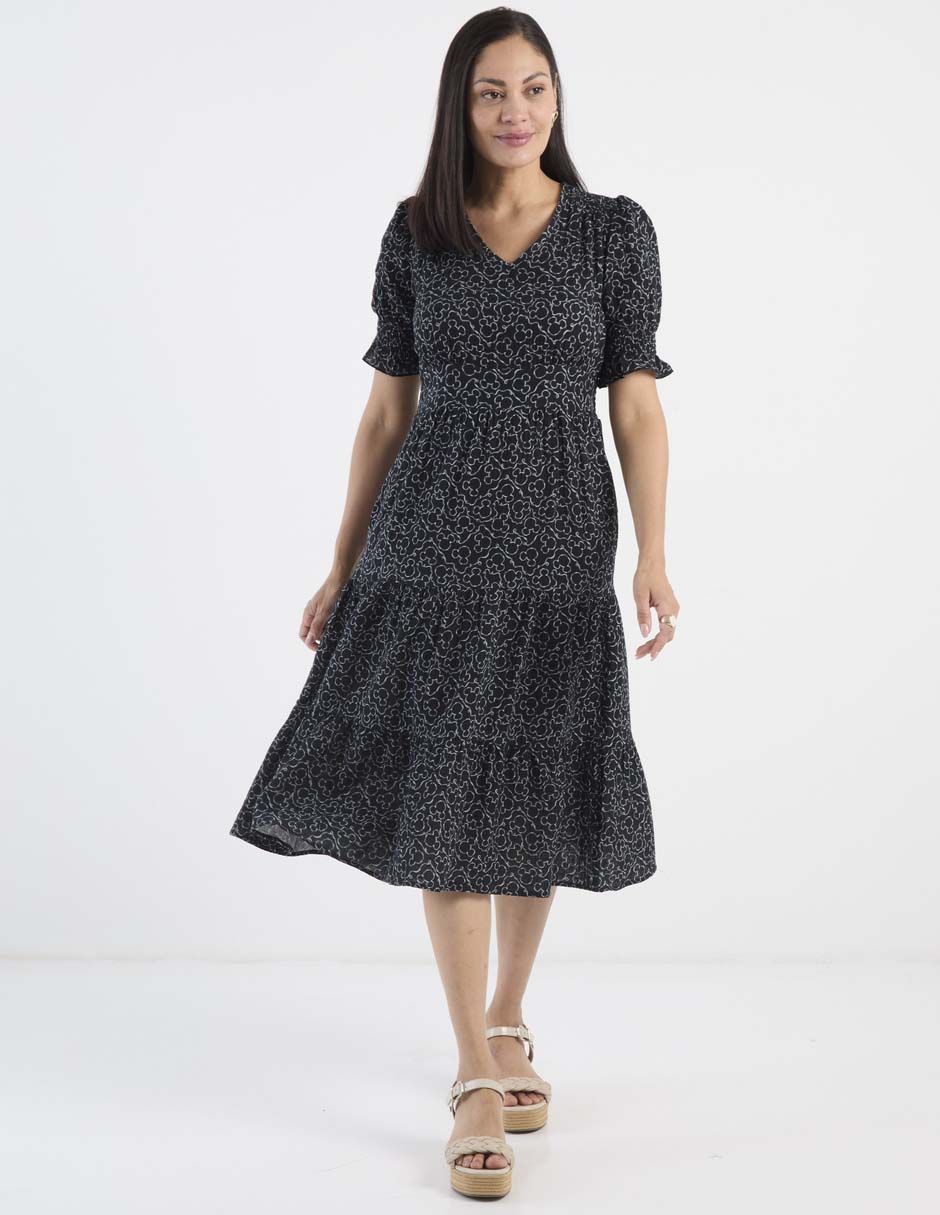 Vestido midi casual para mujer Vestido midi casual para mujer