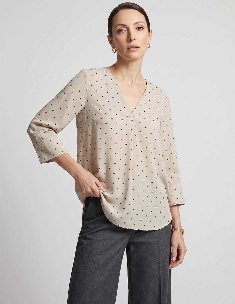 Blusa manga 3/4 para mujer Blusa manga 3/4 para mujer