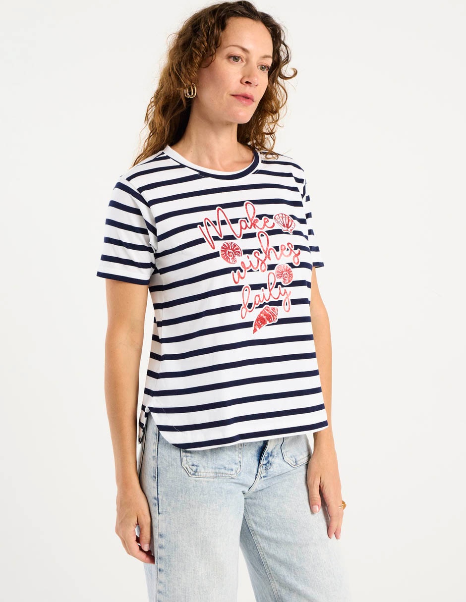 Playera manga corta Weekend cuello redondo para mujer