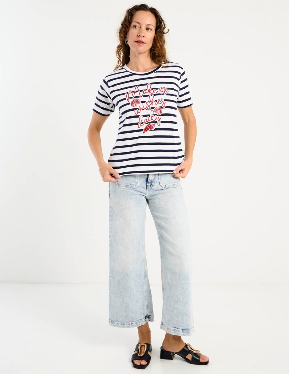 Playera manga corta Weekend cuello redondo para mujer