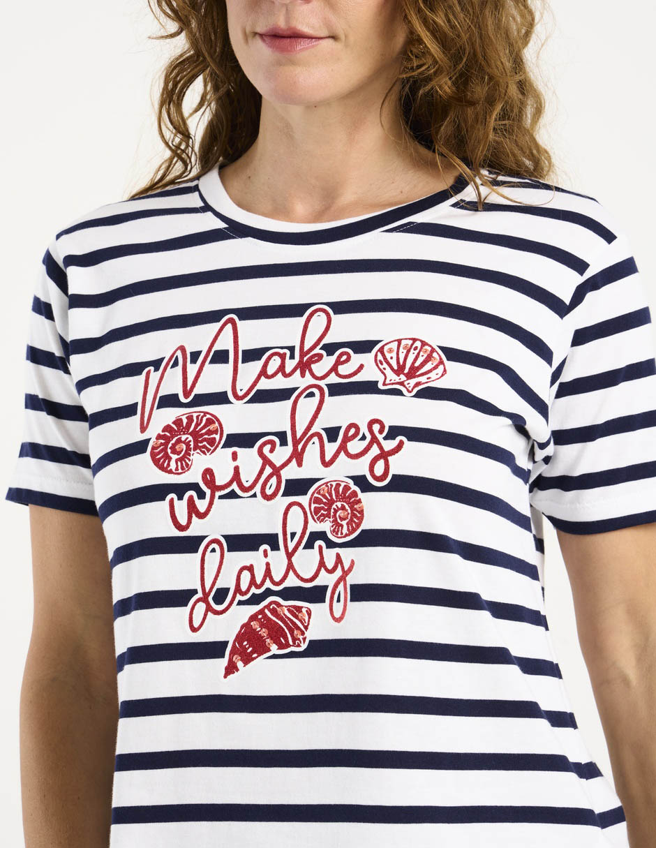 Playera manga corta Weekend cuello redondo para mujer