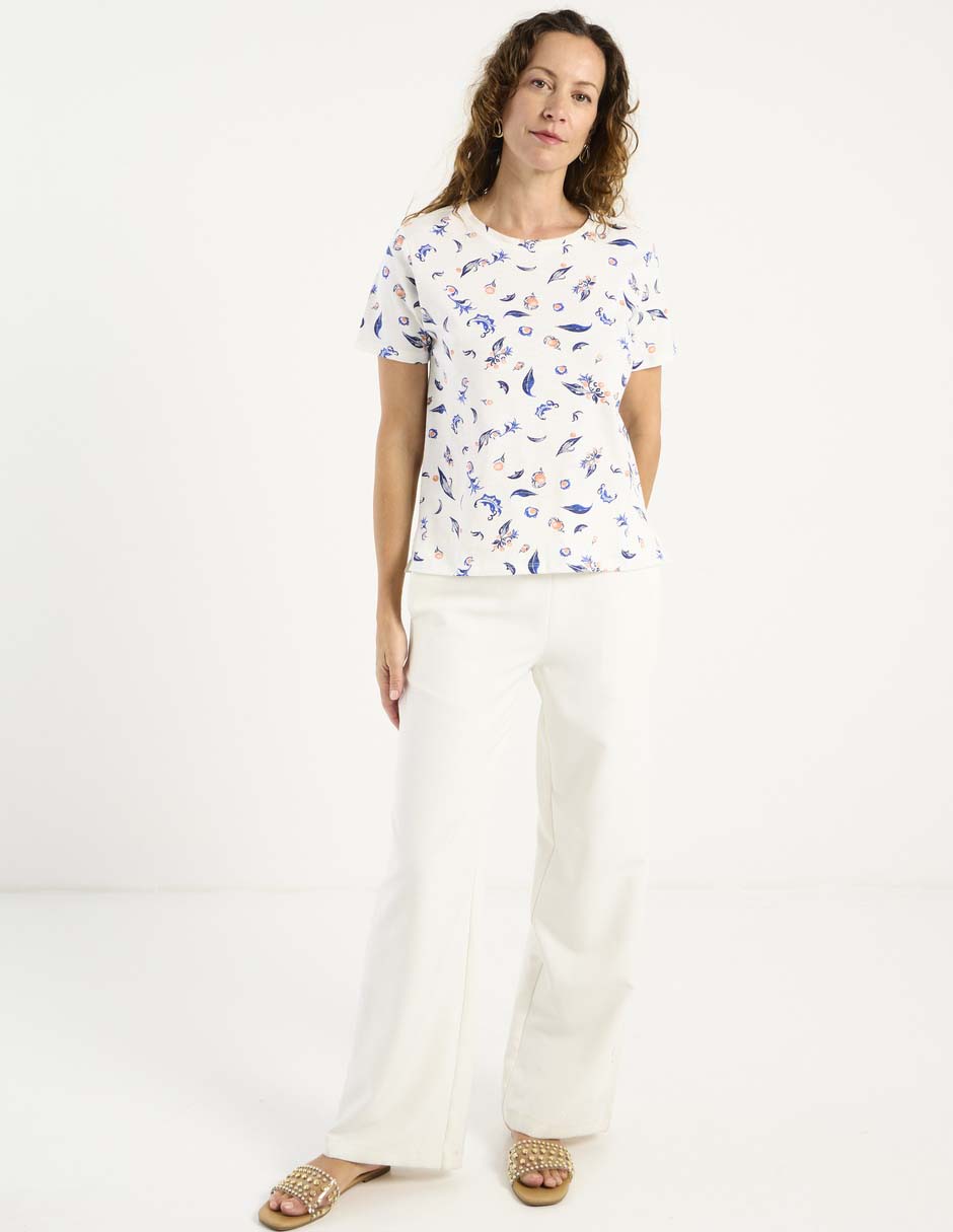 Playera manga corta Weekend cuello redondo para mujer