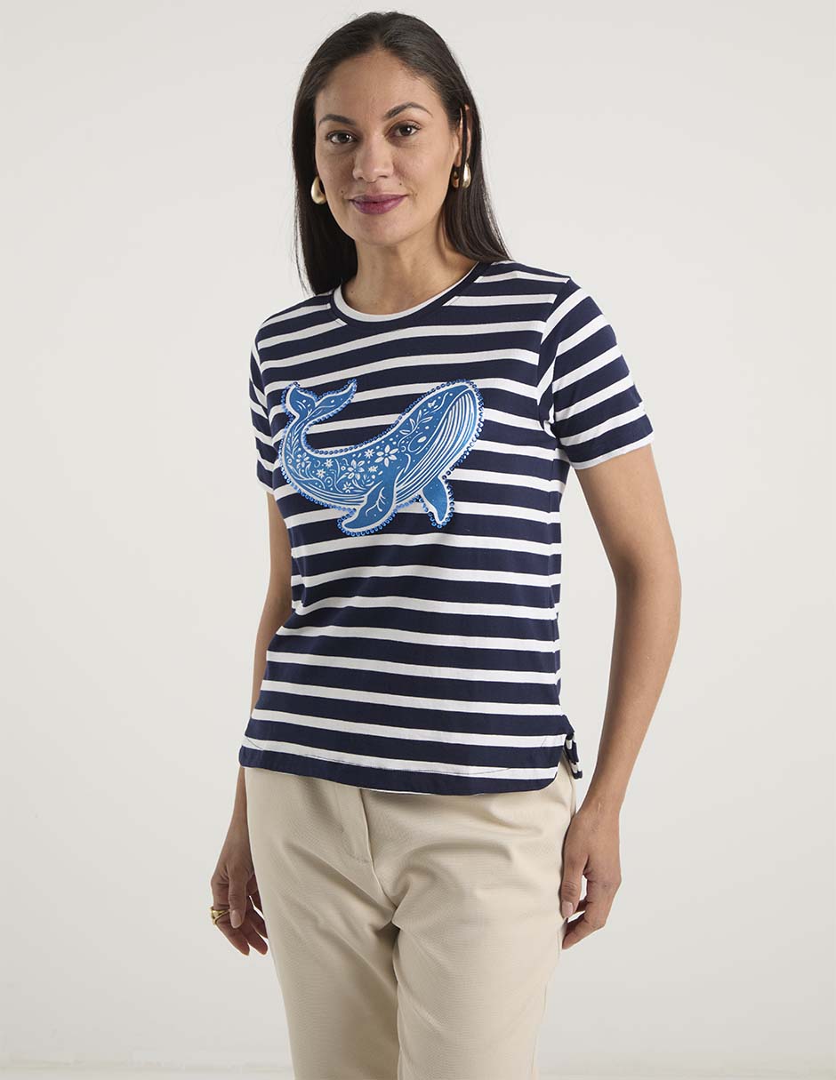 Playera manga corta Weekend cuello redondo para mujer
