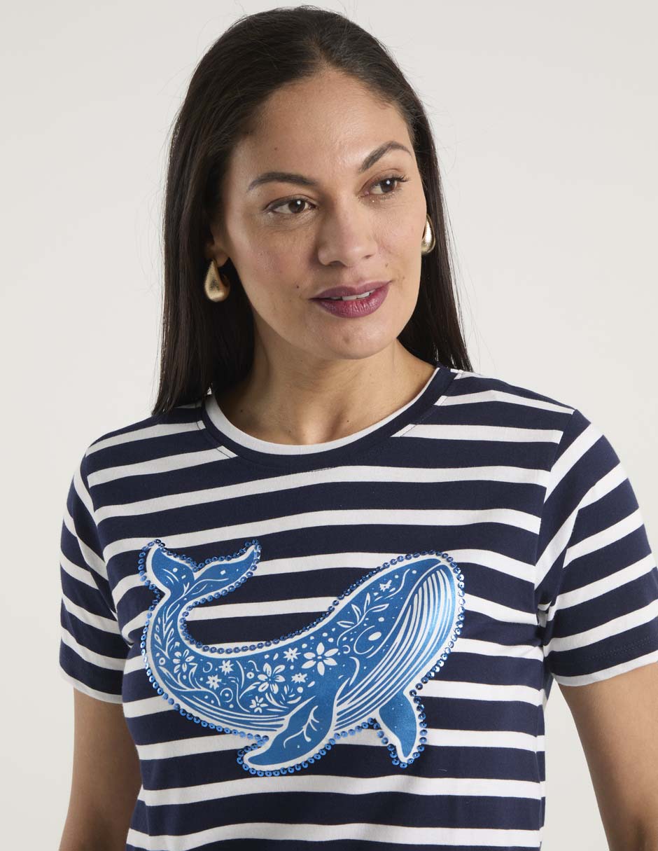 Playera manga corta Weekend cuello redondo para mujer