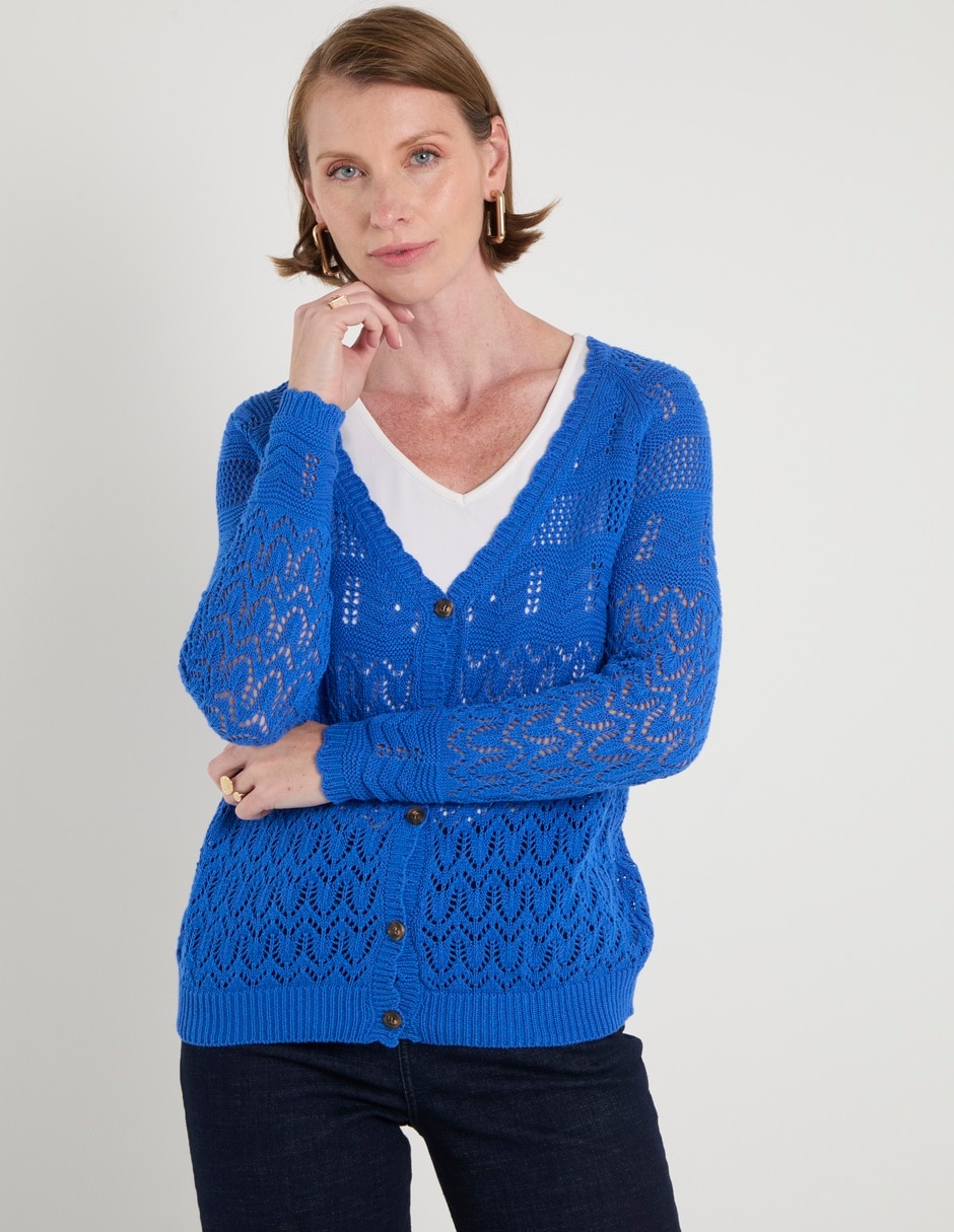 Suéter cuello V para mujer
