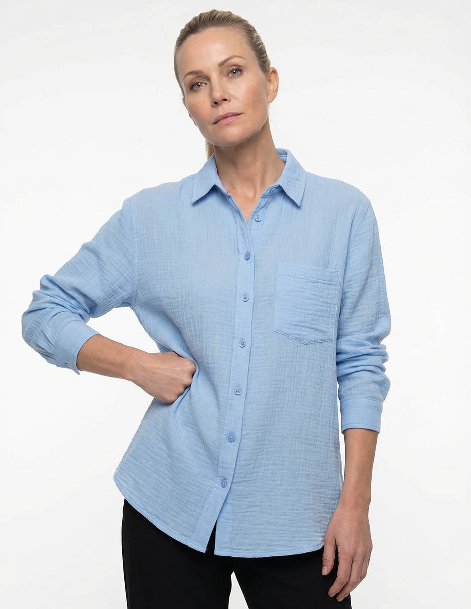 Blusa manga larga para mujer
