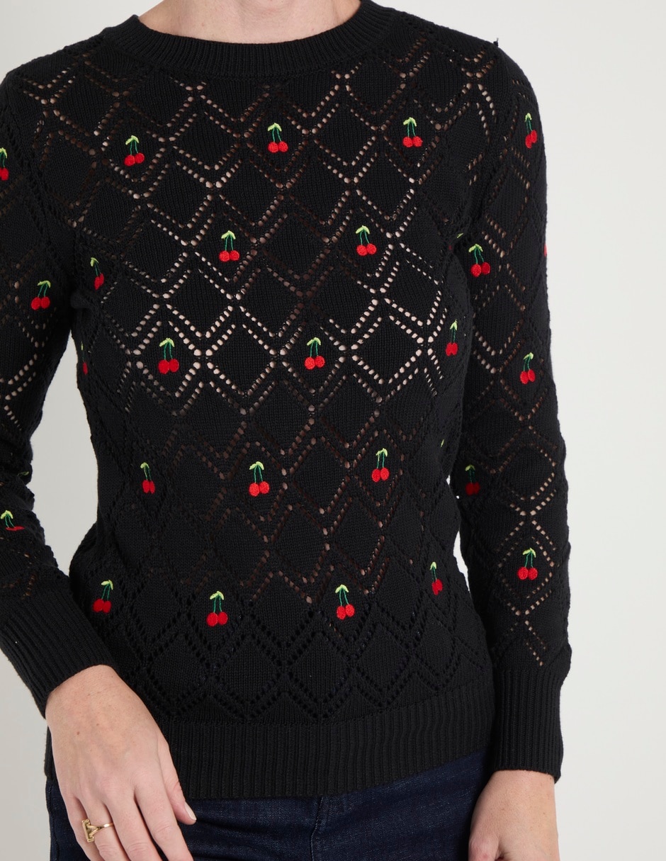 Suéter cuello redondo para mujer