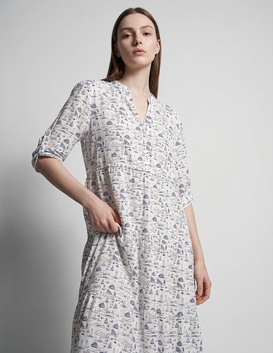 Vestido midi casual para mujer Vestido midi casual para mujer