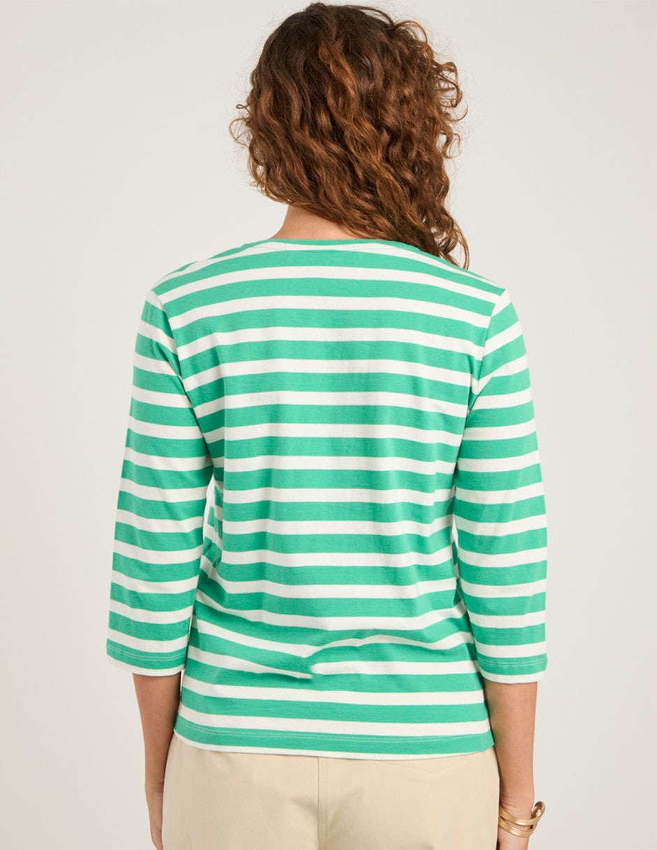 Playera manga 3/4 Weekend cuello v para mujer