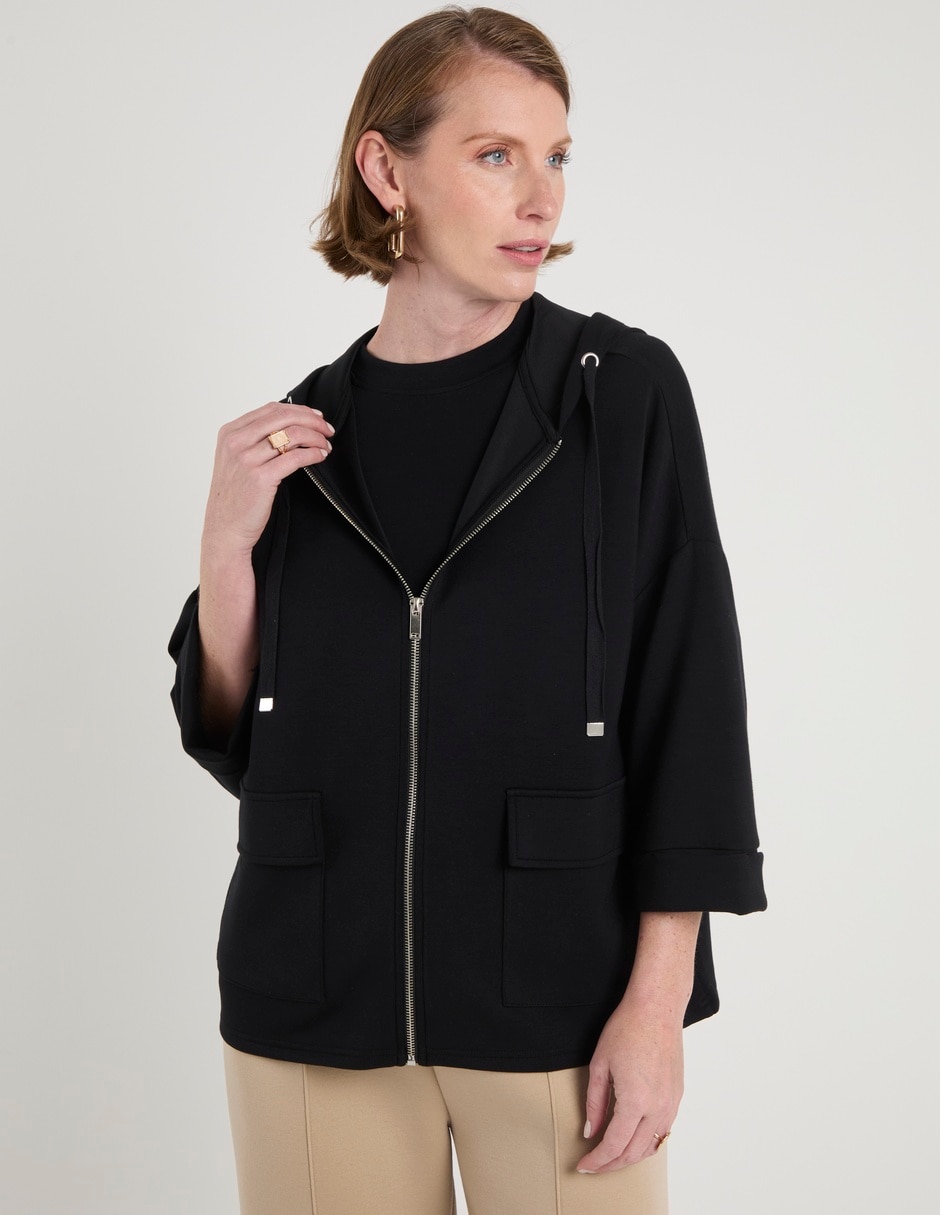 Sudadera con capucha y bolsa para mujer 2