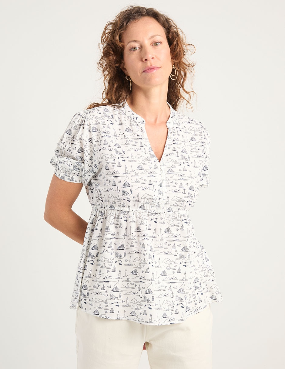Blusa manga al codo para mujer 1