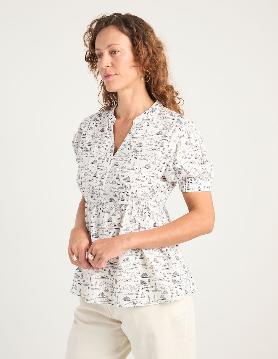 Blusa manga al codo para mujer 7