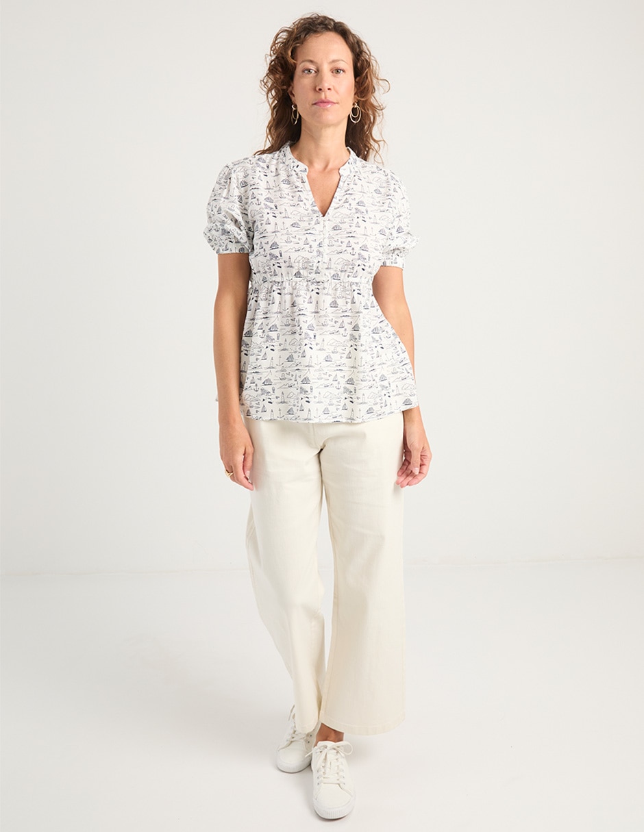 Blusa manga al codo para mujer 8