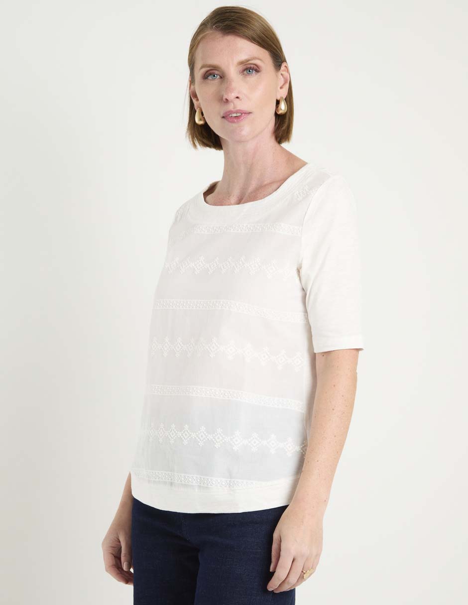 Blusa manga al codo para mujer Blusa manga al codo para mujer